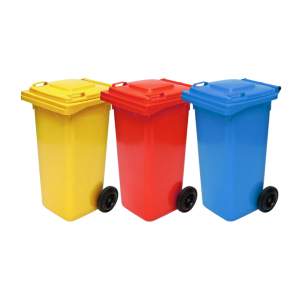 WB120L - 120L Wheelie Bin Sky Blue, Red, Yellow