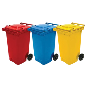 WB140 - 140L Wheelie Bin Yellow, Red, Sky Blue