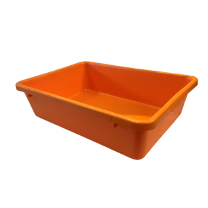 22L orange crate with bedding