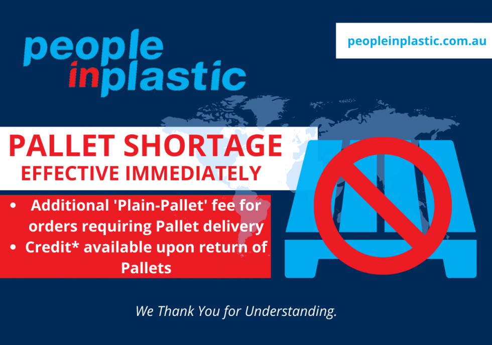 Effective Immediately Pallet Fee New Changes to Pallet Orders People in Plastic