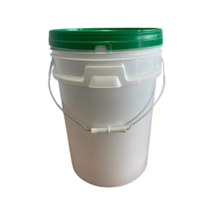 AP20LWH + AL1015&20LZGRN - 20L White Ayva Pail w/ Green Lid *QLD ONLY SPECIAL*