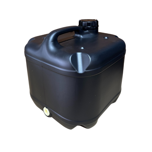 CB15LBLKDGV - 15L Squat Cube Black DG - No Cap (VIC ONLY)