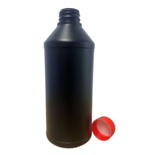 B1LBLK + CAP38MMACIR - 1L Black Bottle w/ Lid *VIC ONLY SPECIAL*